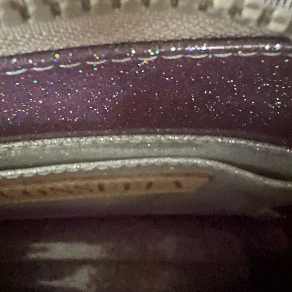 Purple Sparkle Metallic Bag